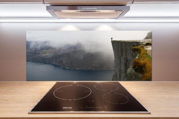 Kitchen splashback Norwegian cliff