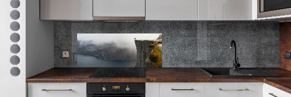 Kitchen splashback Norwegian cliff