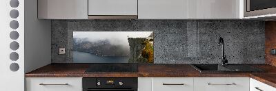 Kitchen splashback Norwegian cliff