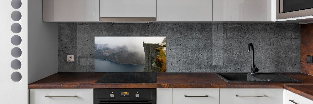 Kitchen splashback Norwegian cliff