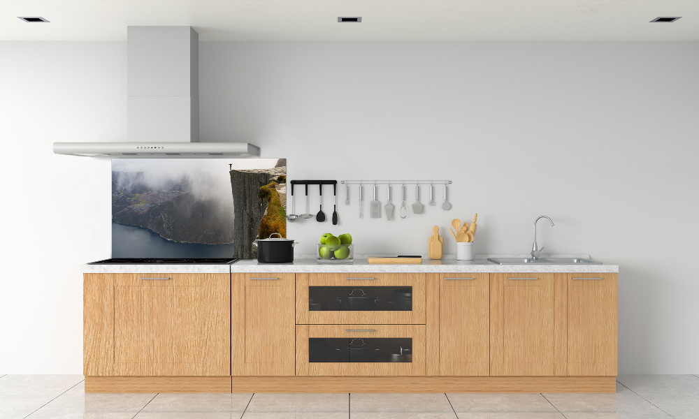 Kitchen splashback Norwegian cliff