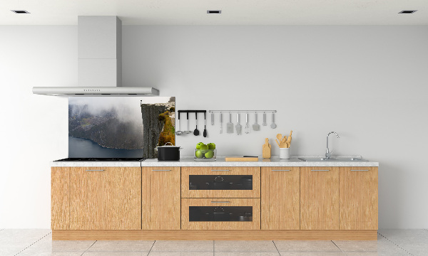 Kitchen splashback Norwegian cliff