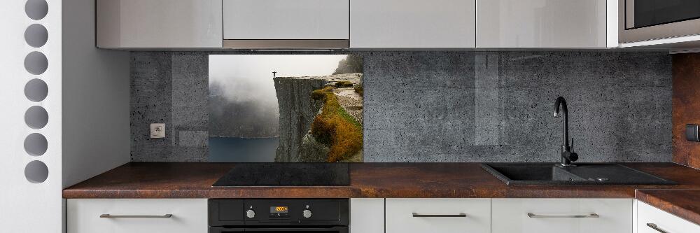 Kitchen splashback Norwegian cliff