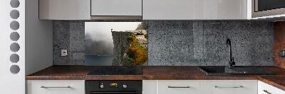 Kitchen splashback Norwegian cliff