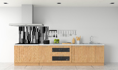 Kitchen splashback Black and white lines