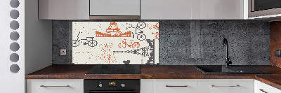 Kitchen splashback Symbols of France