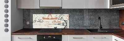 Kitchen splashback Symbols of France