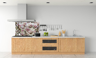 Kitchen splashback Magnolia flowers