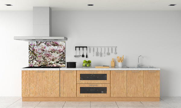 Kitchen splashback Magnolia flowers