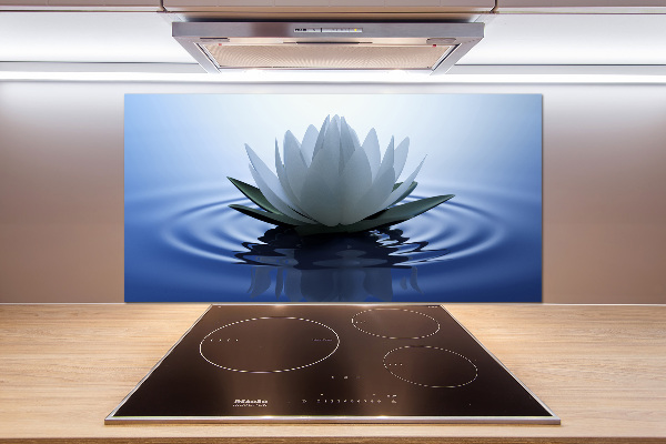 Kitchen splashback water lily