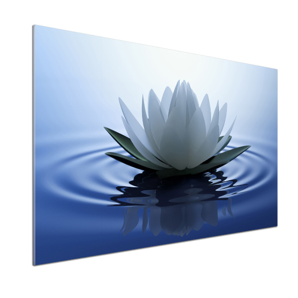 Kitchen splashback water lily