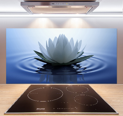 Kitchen splashback water lily