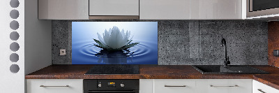 Kitchen splashback water lily