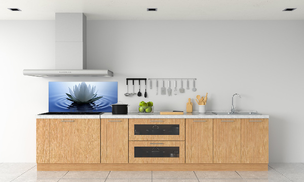 Kitchen splashback water lily