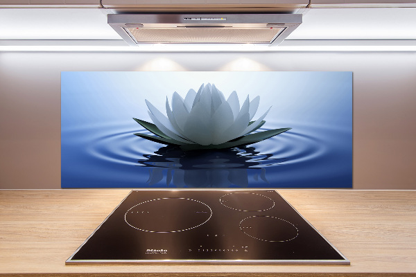 Kitchen splashback water lily