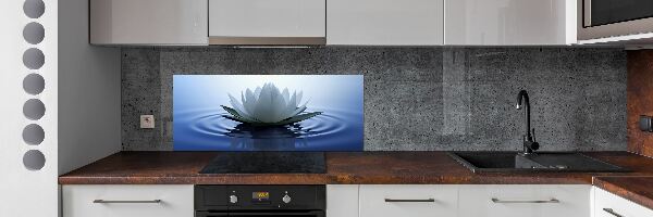 Kitchen splashback water lily