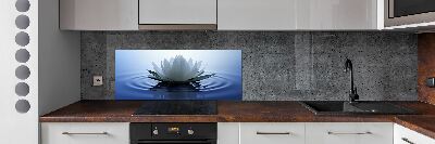 Kitchen splashback water lily