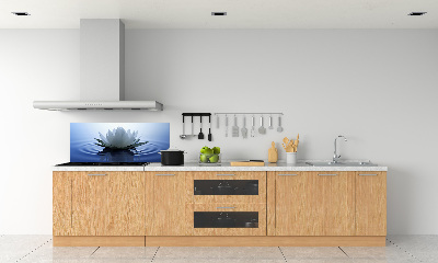 Kitchen splashback water lily