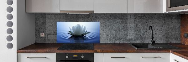 Kitchen splashback water lily