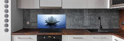 Kitchen splashback water lily