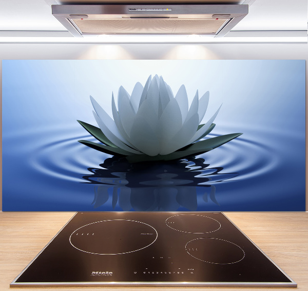 Kitchen splashback water lily