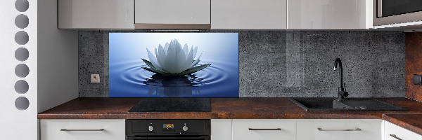 Kitchen splashback water lily