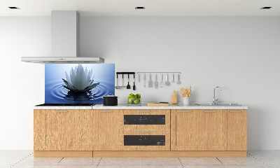 Kitchen splashback water lily