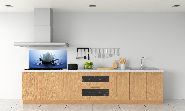 Kitchen splashback water lily