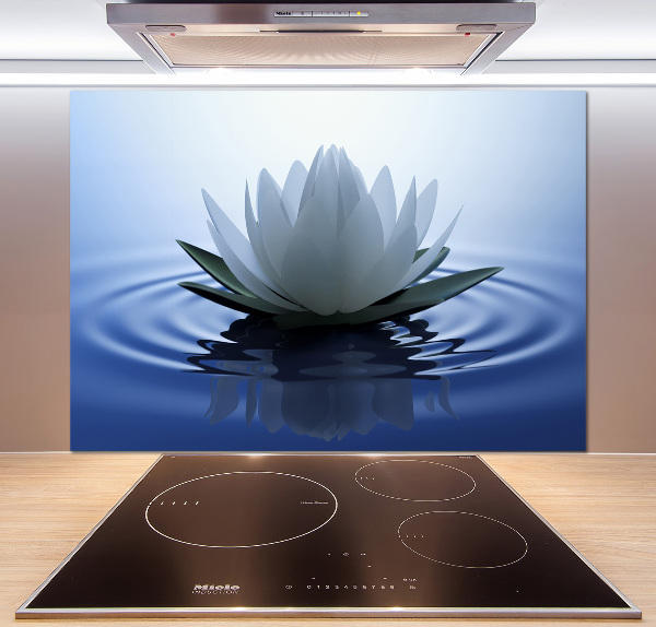 Kitchen splashback water lily