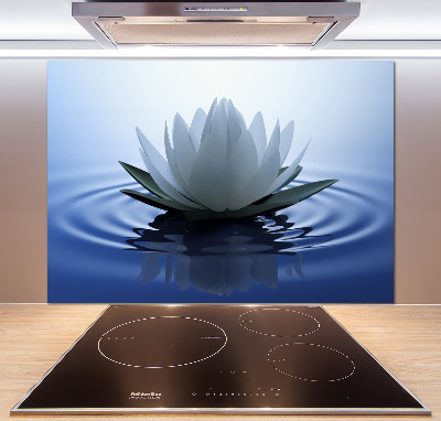 Kitchen splashback water lily