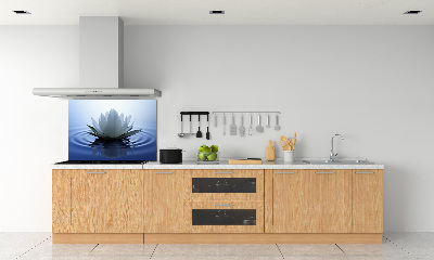 Kitchen splashback water lily