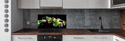 Glass splashback Lime and lemon