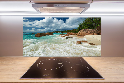 Kitchen splashback Seychelles beach