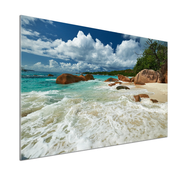 Kitchen splashback Seychelles beach