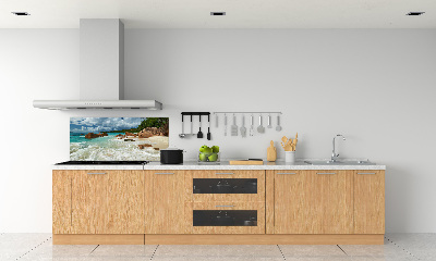 Kitchen splashback Seychelles beach