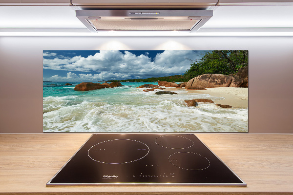 Kitchen splashback Seychelles beach