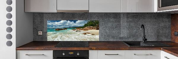 Kitchen splashback Seychelles beach