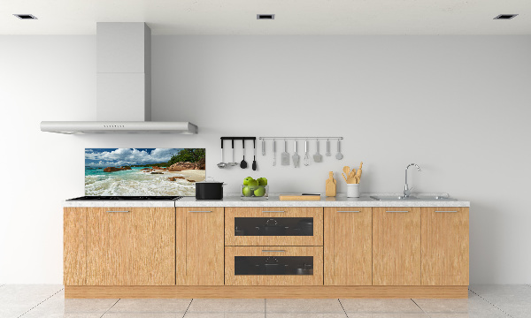 Kitchen splashback Seychelles beach