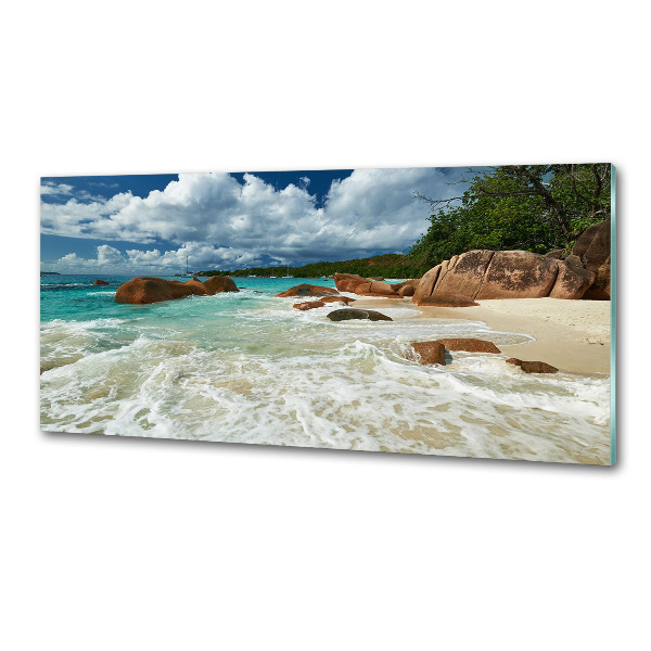 Kitchen splashback Seychelles beach