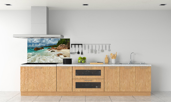 Kitchen splashback Seychelles beach