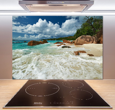 Kitchen splashback Seychelles beach