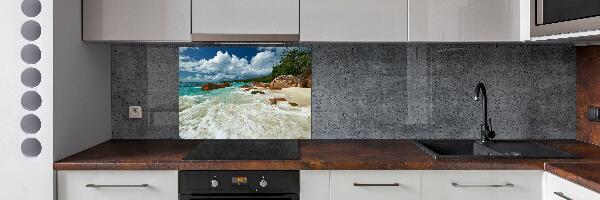 Kitchen splashback Seychelles beach