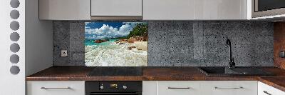 Kitchen splashback Seychelles beach