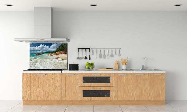 Kitchen splashback Seychelles beach