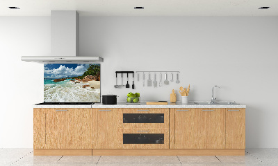 Kitchen splashback Seychelles beach