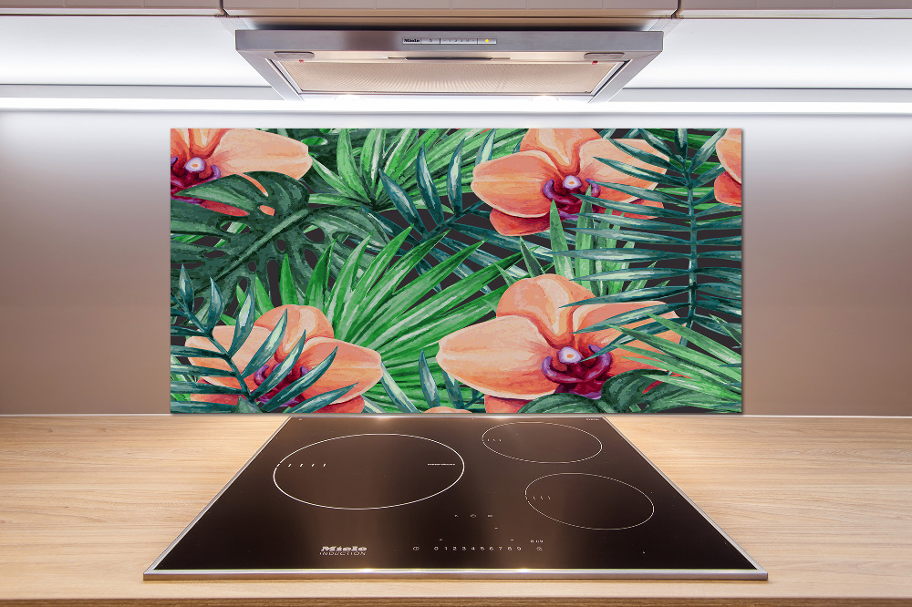 Cooker splashback Orchid