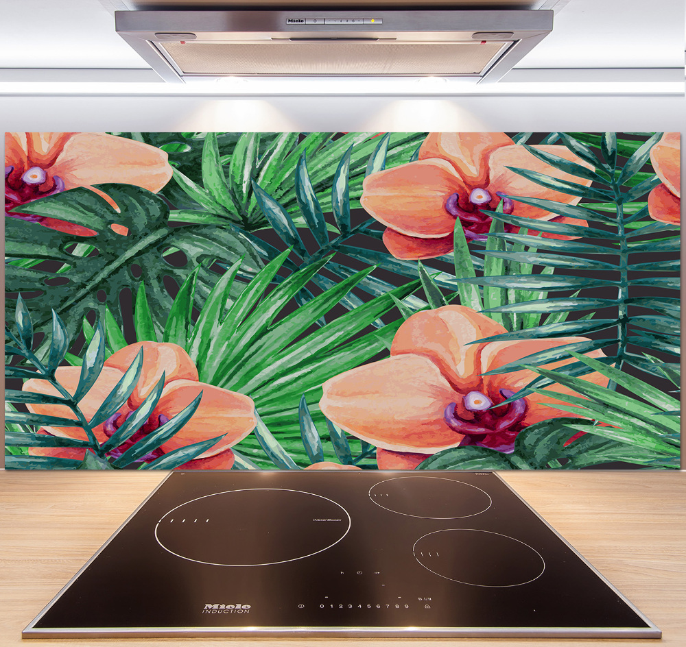 Cooker splashback Orchid