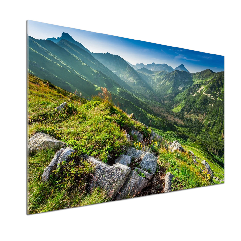 Glass splashback Dawn in the Tatra Mountains