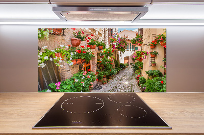 Kitchen splashback panel Italian streets