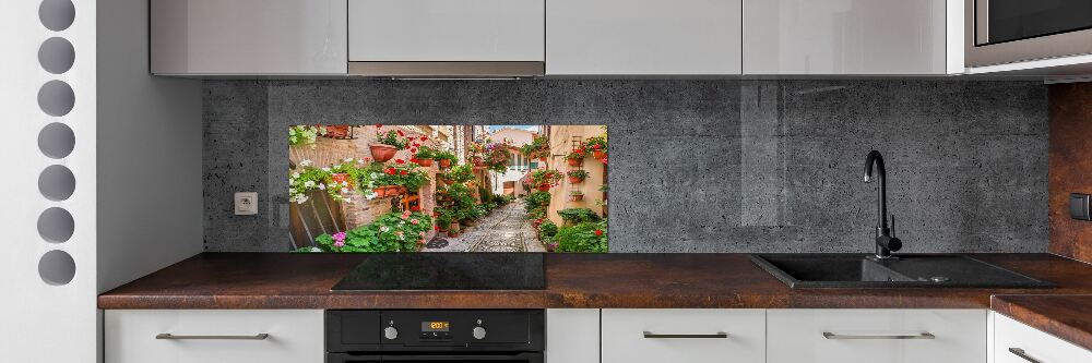 Kitchen splashback panel Italian streets